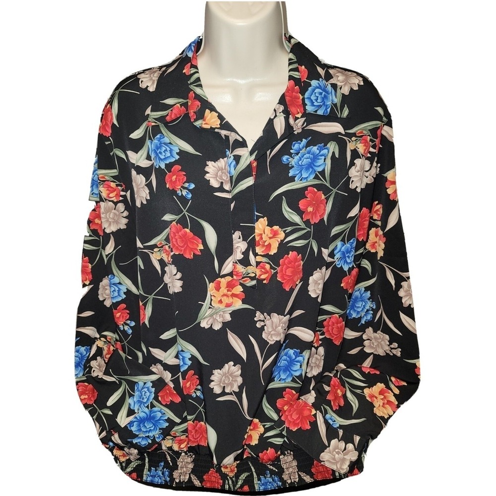Whimsical Artsy Top Womens 16 XL Floral Whimsigoth‎ Dark Fairycore Pockets